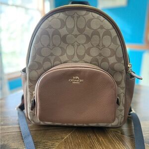 Coach Court Backpack Signature Canvas